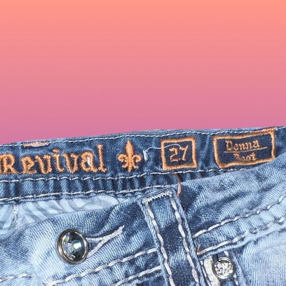 Rock Revival LightWash Low Rise Donna Bootcut Jeans Size 26x30 - Picture 4 of 7